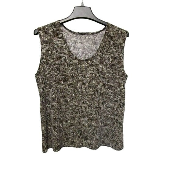 Black & Tan Size Large Womens Tank Top Shirt #Z-1-41 - Picture 1 of 3